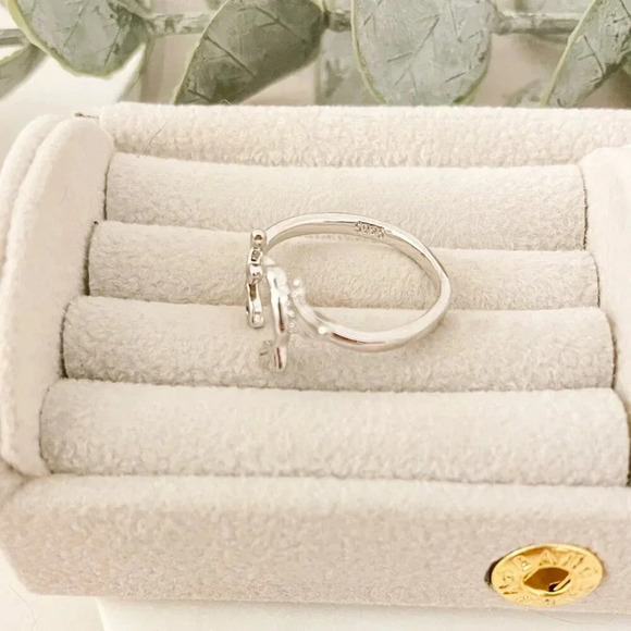 925 Sterling Silver Hummingbird Ring Bird Ring Tree Branch Ring Leaf Ring - Picture 6 of 9